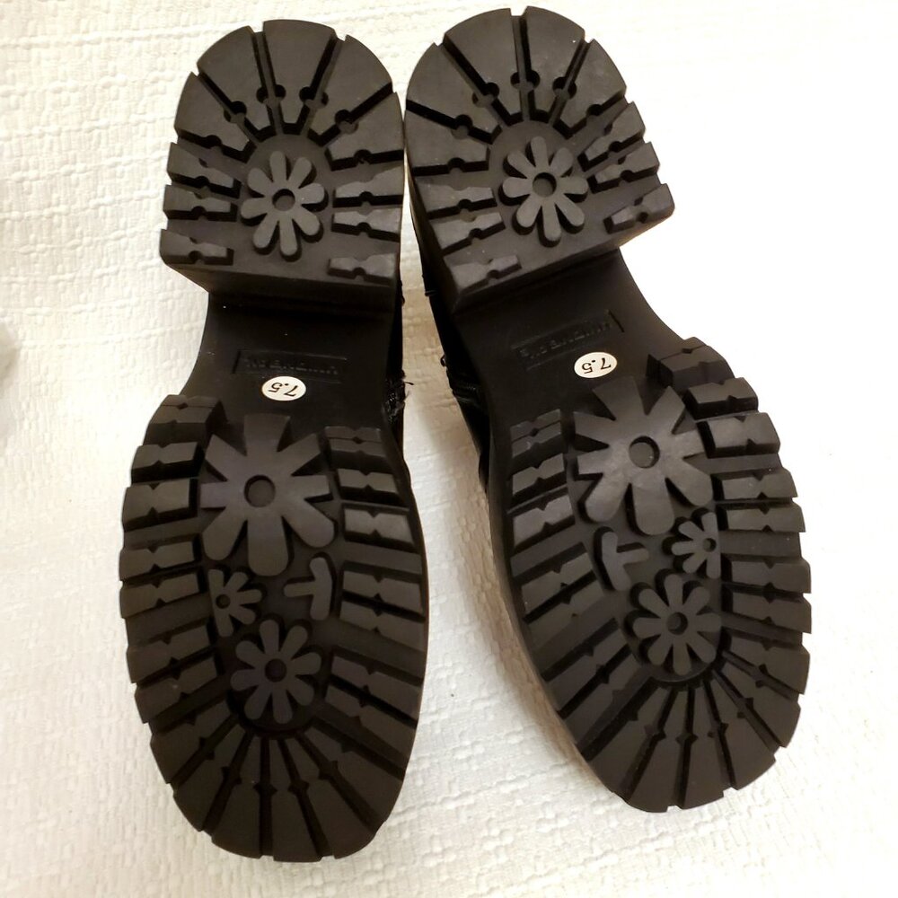 UNIONBAY Women’s Black Paula Platform Heeled Chunky Lug Sole Ankle Boots - 7.5 - Picture 11 of 15